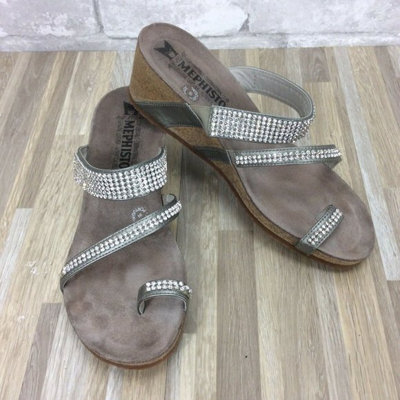 mephisto silver sandals